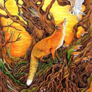 Fine Art Print - Fox and the Owl