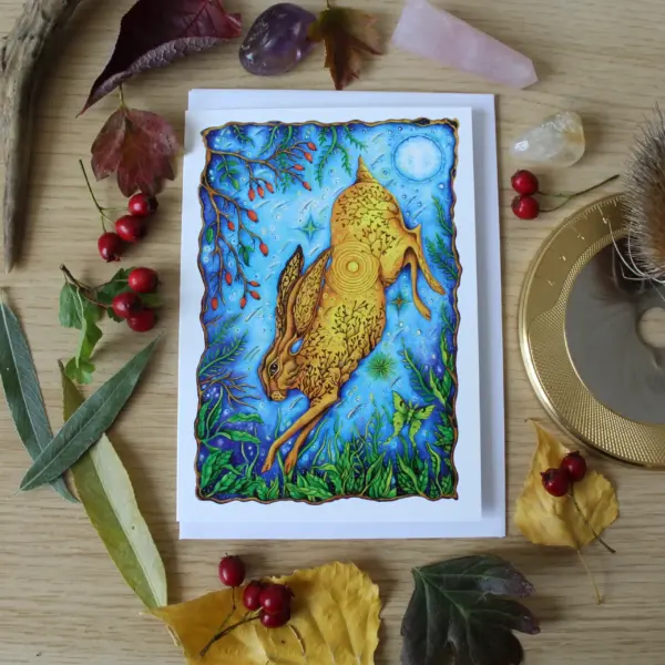 A6 Greeting Card - Lunar Hare