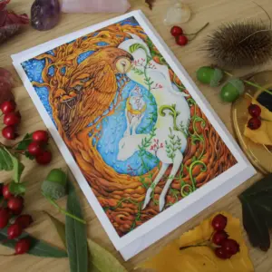 A6 Greeting Card - The White Hare